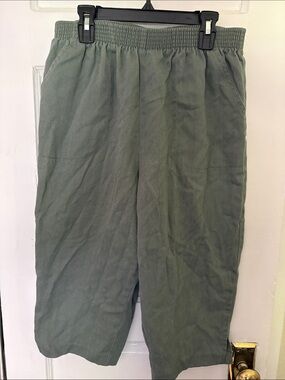 Laura Scott Men's Olive Drawstring Waist Casual Joggers